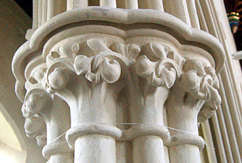 Capital of a column in the north arcade March 2012